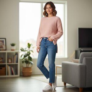 525 Emma Shaker Sweater in Lotus